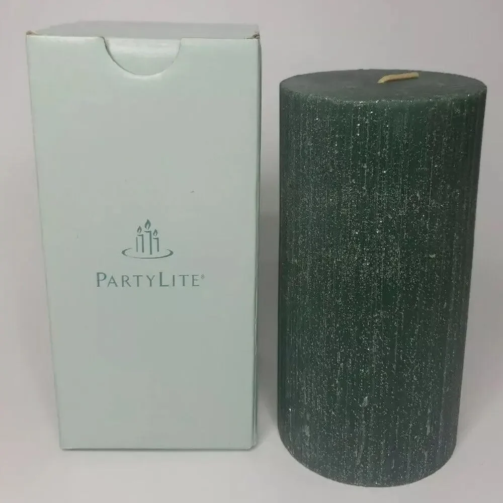 PartyLite Pillar Candle 3 x 6 Textured‎ Retired Pine Berry NIB P2F/T36591